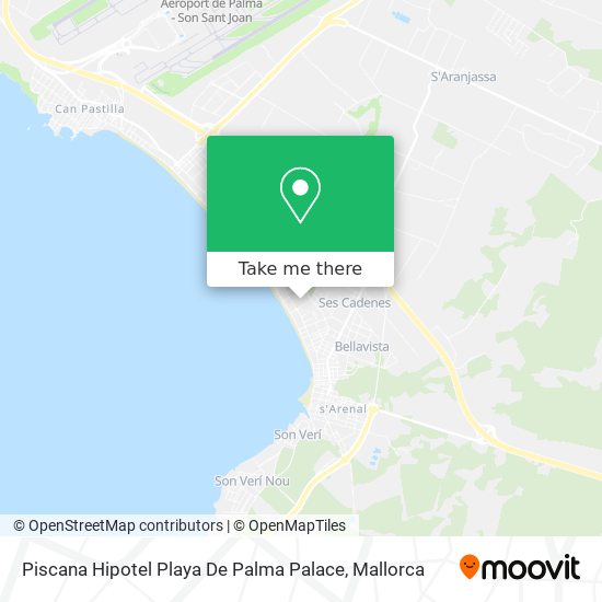 Piscana Hipotel Playa De Palma Palace map