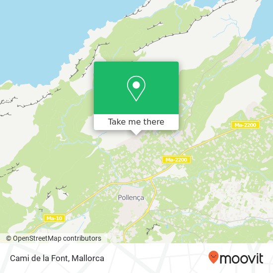 mapa Cami de la Font