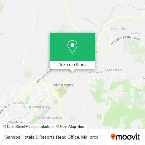 Sandos Hotels & Resorts Head Office map