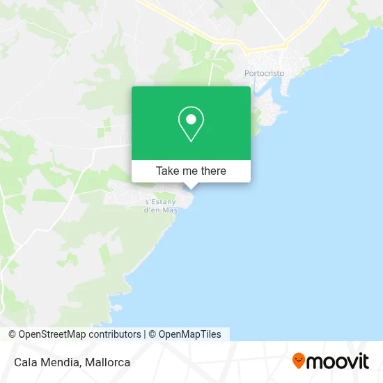 Cala Mendia map