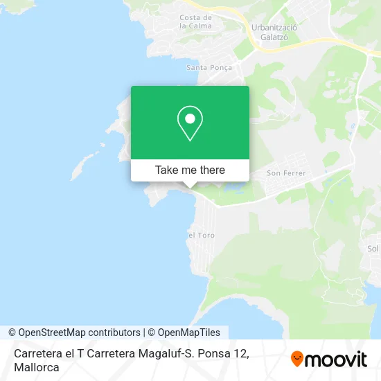 Carretera el T Carretera Magaluf-S. Ponsa 12 map
