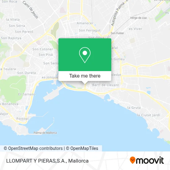 LLOMPART Y PIERAS,S.A. map