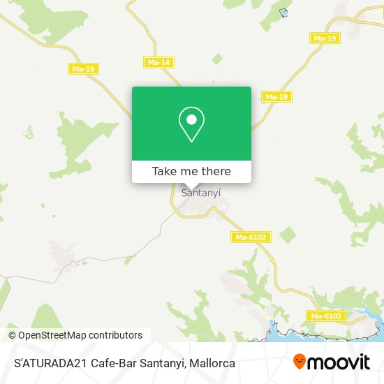 mapa S'ATURADA21 Cafe-Bar Santanyi