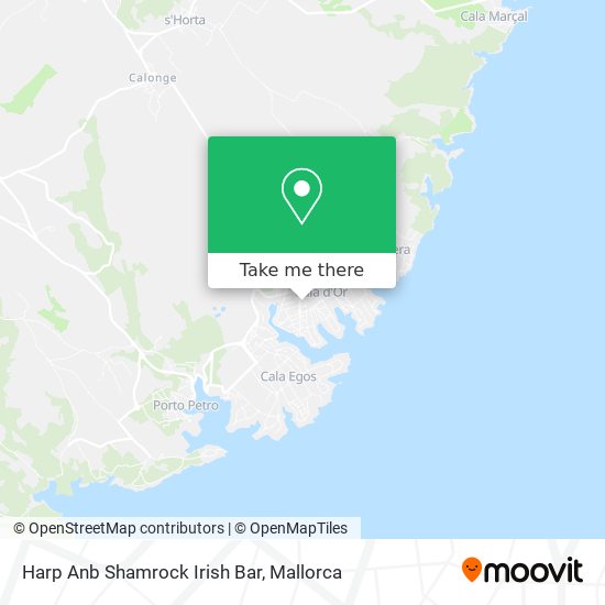 mapa Harp Anb Shamrock Irish Bar