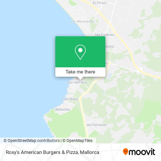 mapa Roxy's American Burgers & Pizza