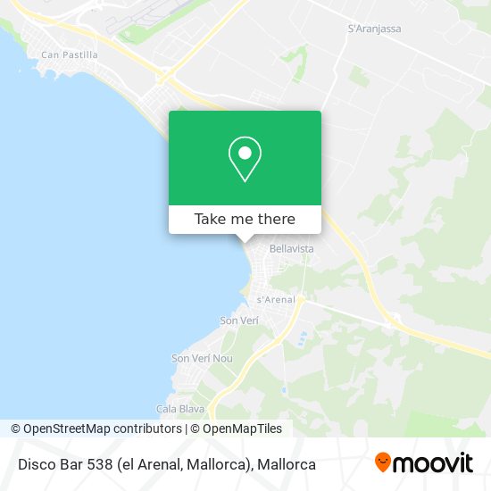 mapa Disco Bar 538 (el Arenal, Mallorca)