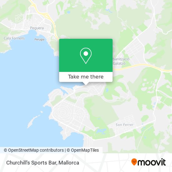 mapa Churchill's Sports Bar