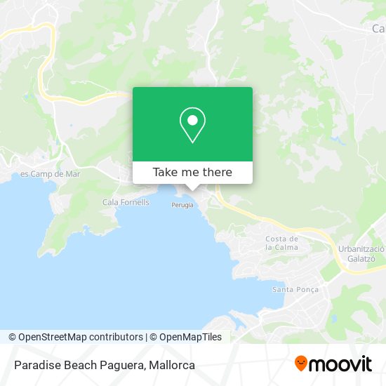 mapa Paradise Beach Paguera