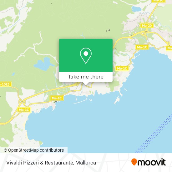 mapa Vivaldi Pizzeri & Restaurante