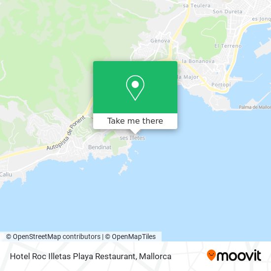 Hotel Roc Illetas Playa Restaurant map
