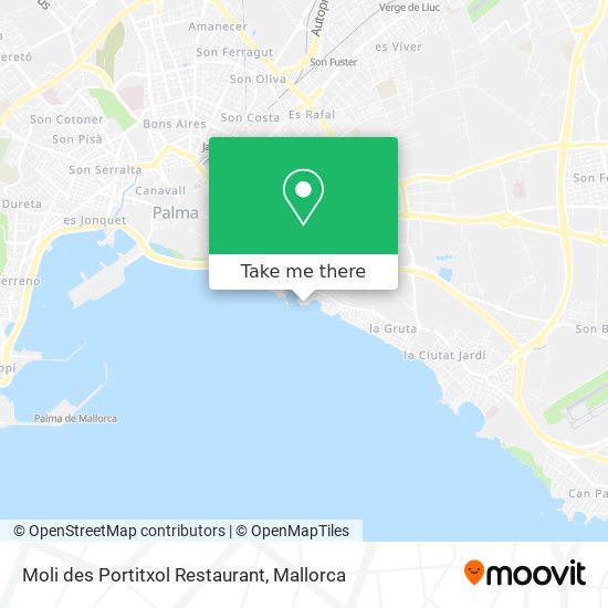 mapa Moli des Portitxol Restaurant