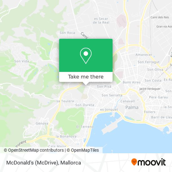 mapa McDonald's (McDrive)