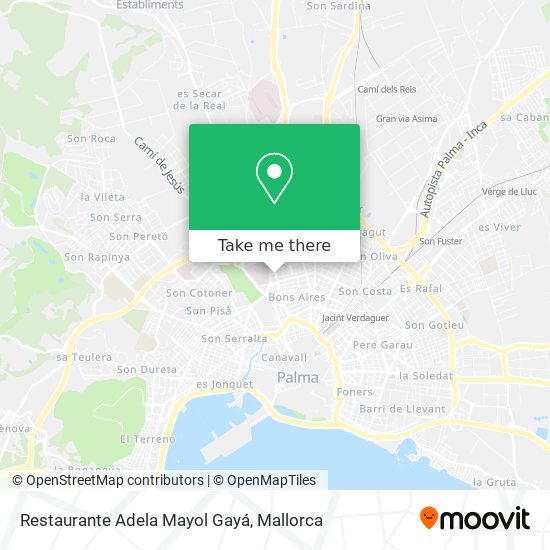 mapa Restaurante Adela Mayol Gayá