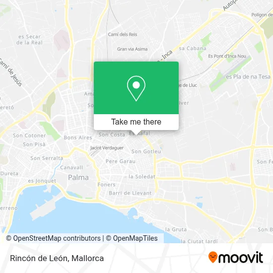 Rincón de León map