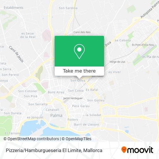 mapa Pizzeria / Hamburgueseria El Limite