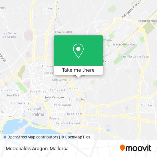 mapa McDonald's Aragon