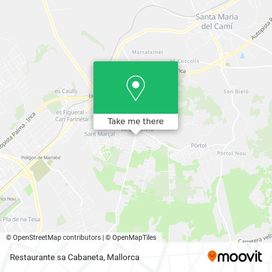 mapa Restaurante sa Cabaneta