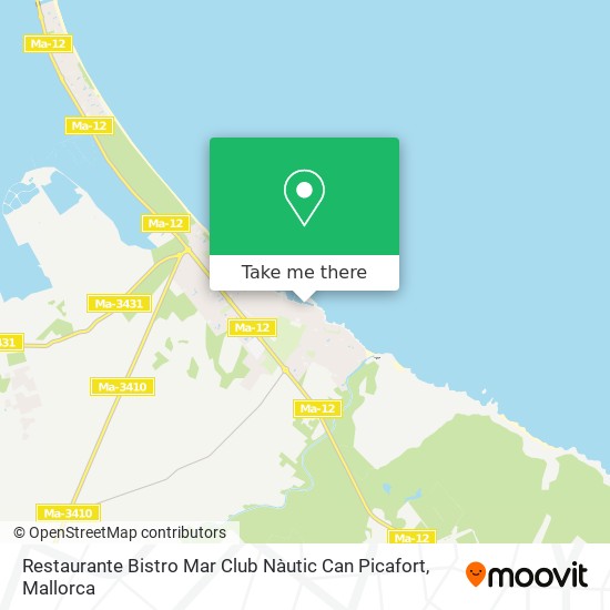 Restaurante Bistro Mar Club Nàutic Can Picafort map