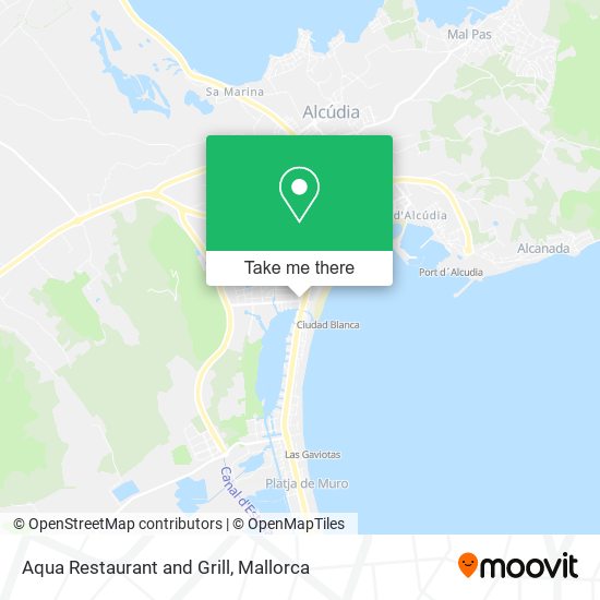 mapa Aqua Restaurant and Grill