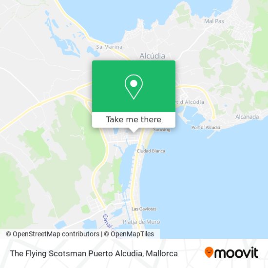 The Flying Scotsman Puerto Alcudia map