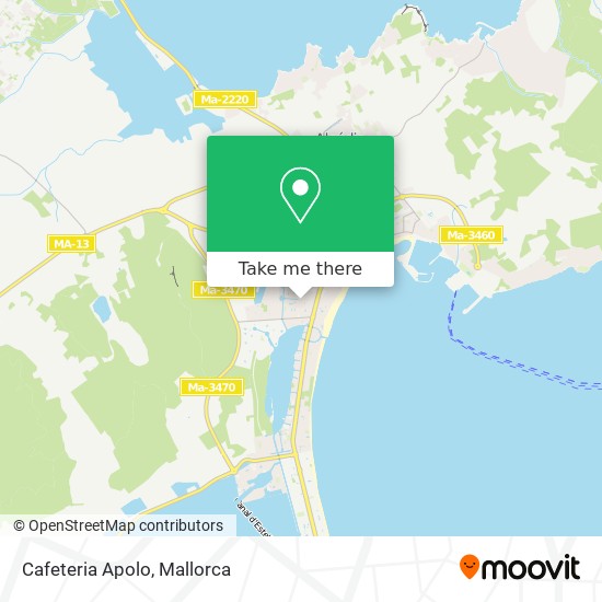 Cafeteria Apolo map