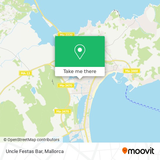 mapa Uncle Festas Bar