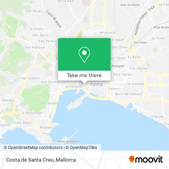 Costa de Santa Creu map