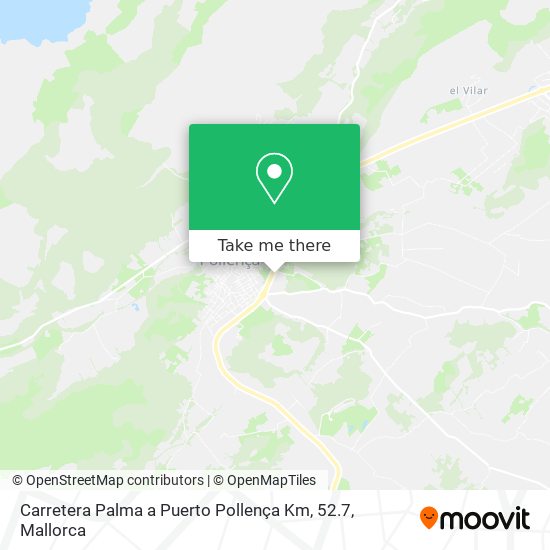 mapa Carretera Palma a Puerto Pollença Km, 52.7