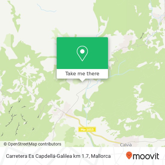 mapa Carretera Es Capdellá-Galilea km 1.7
