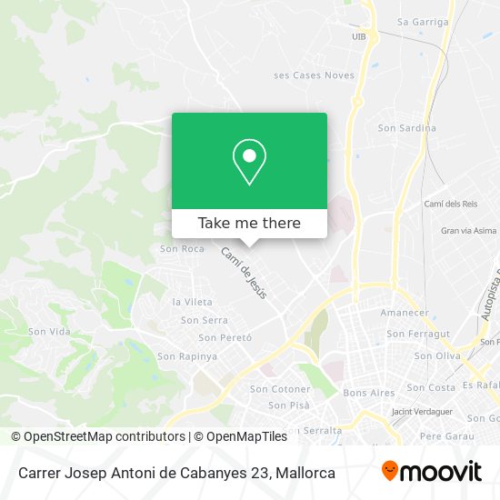 mapa Carrer Josep Antoni de Cabanyes 23