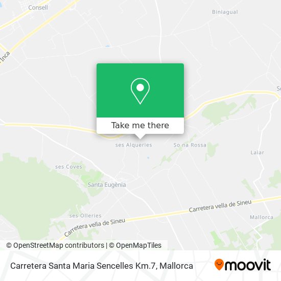 mapa Carretera Santa Maria Sencelles Km.7