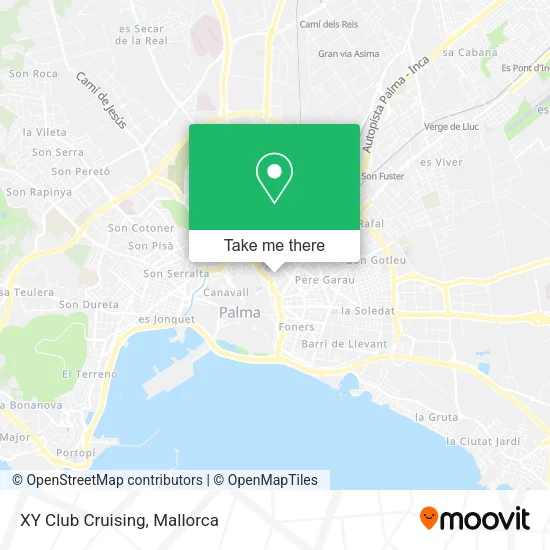 XY Club Cruising map