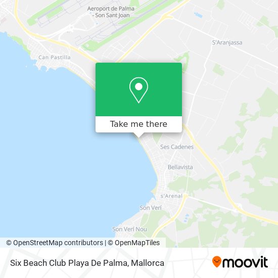 How to get to Six Beach Club Playa De Palma in Palma De Mallorca by Bus?