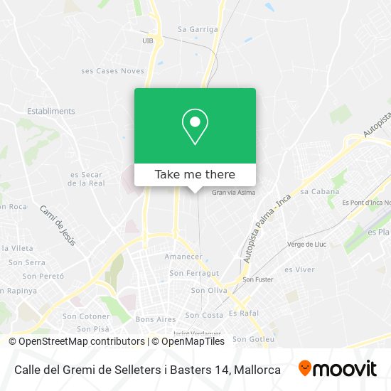 mapa Calle del Gremi de Selleters i Basters 14