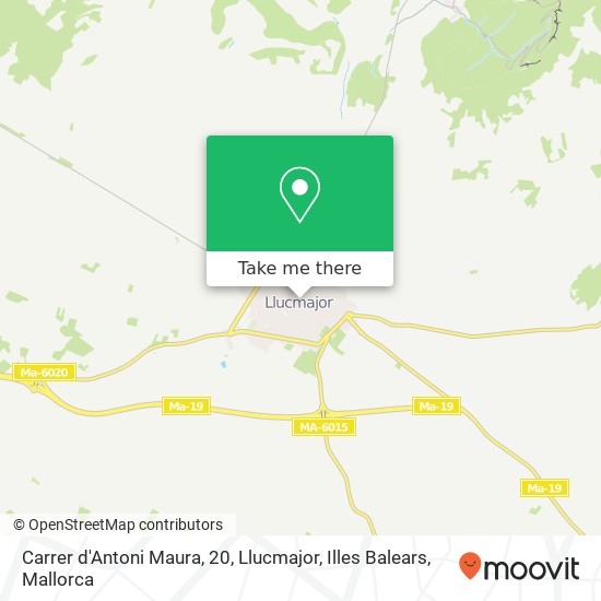 Carrer d'Antoni Maura, 20, Llucmajor, Illes Balears map