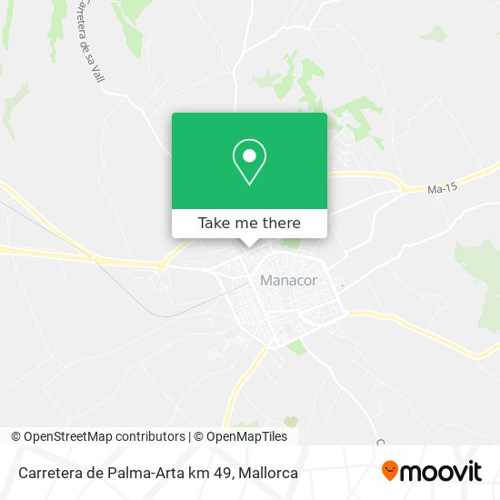 Carretera de Palma-Arta km 49 map