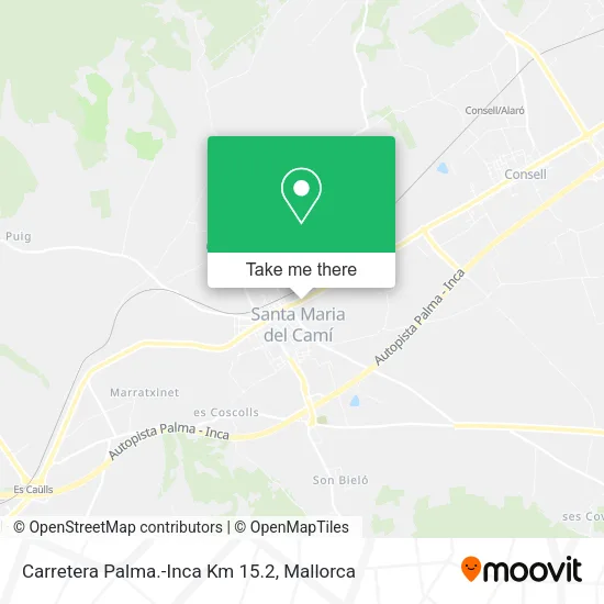 Carretera Palma.-Inca Km 15.2 map