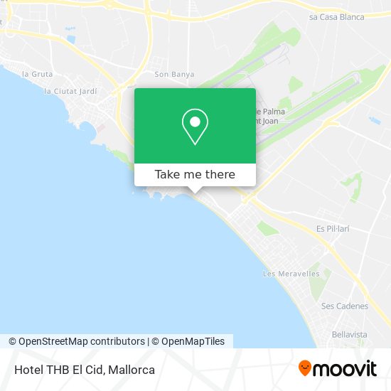 Hotel THB El Cid map