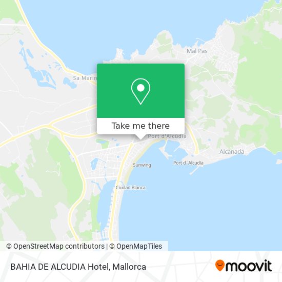 BAHIA DE ALCUDIA Hotel map