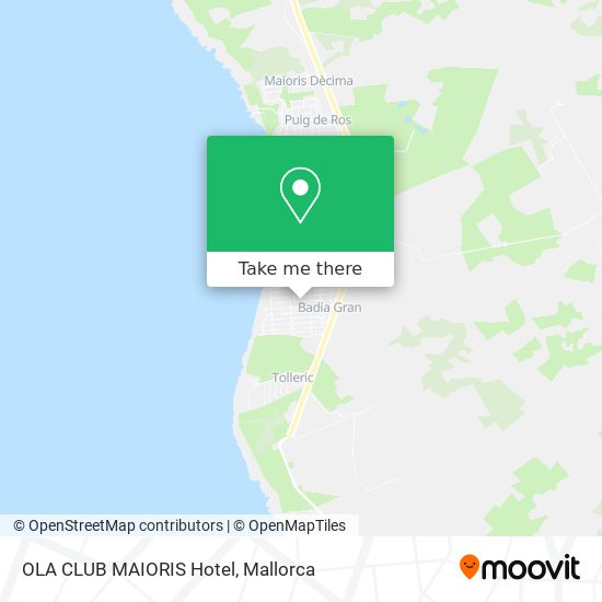 OLA CLUB MAIORIS Hotel map