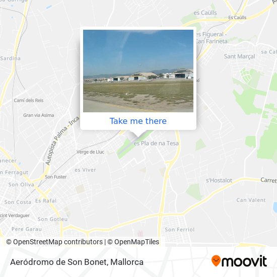 mapa Aeródromo de Son Bonet