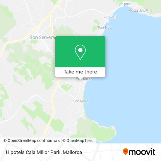 mapa Hipotels Cala Millor Park