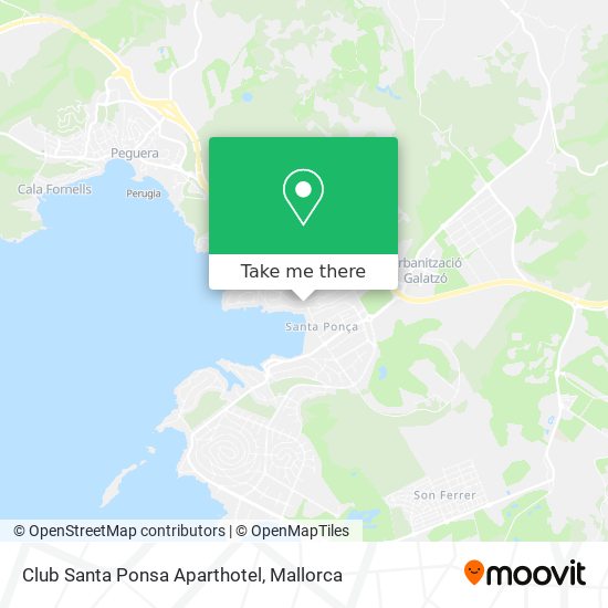 mapa Club Santa Ponsa Aparthotel