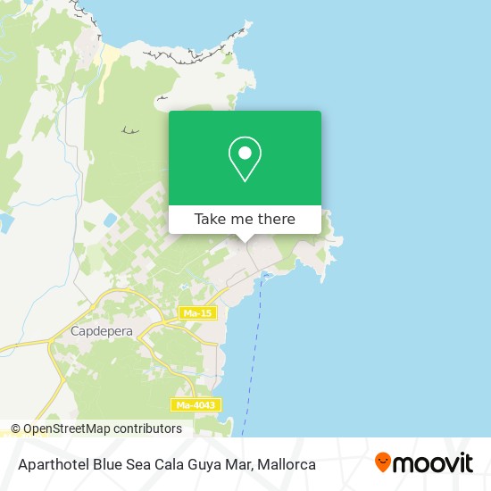 mapa Aparthotel Blue Sea Cala Guya Mar