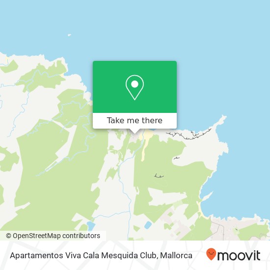 Apartamentos Viva Cala Mesquida Club map