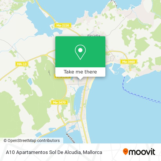 A10 Apartamentos Sol De Alcudia map
