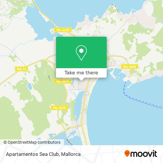 Apartamentos Sea Club map