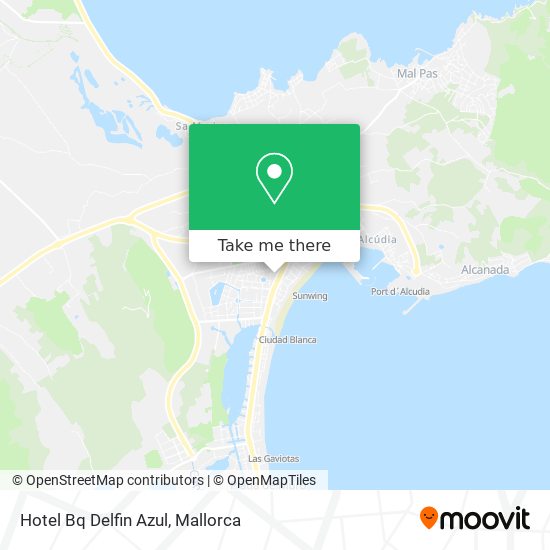 Hotel Bq Delfin Azul map