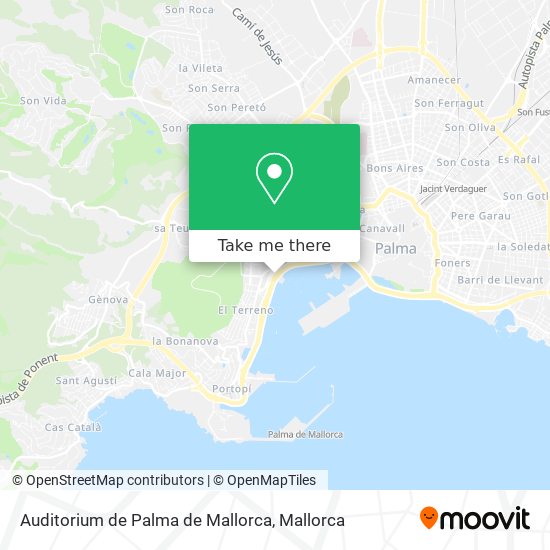 mapa Auditorium de Palma de Mallorca