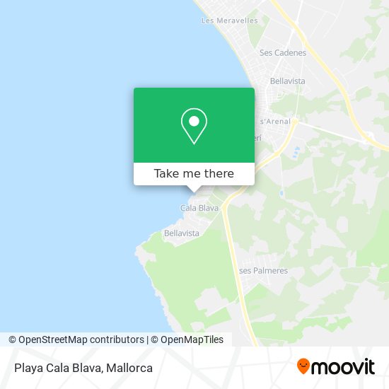 Playa Cala Blava map